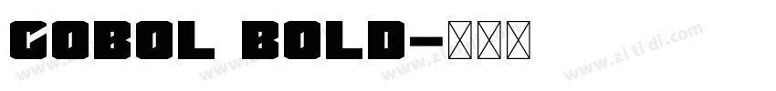 Cobol Bold字体转换